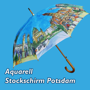 Aquarell-Stockschirm Potsdam