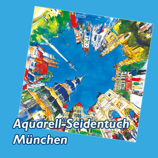 Aquarell-Seidentuch München