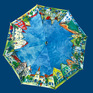 Aquarell-Stockschirm Ingolstadt
